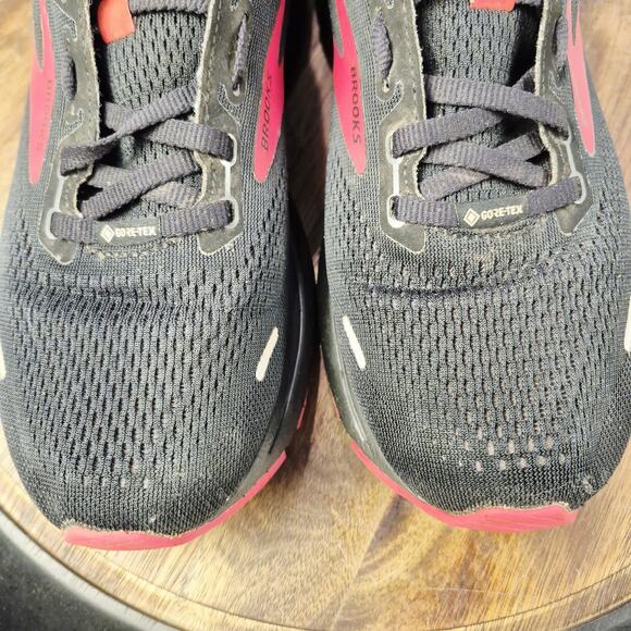 Brooks Mens Ghost 14 GTX Gore-Tex Black/Red Running Shoes Men’s 8.5 Defects - Picture 10 of 11